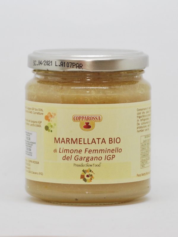 Marmellata Bio di Limone Femminello del Gargano IGP